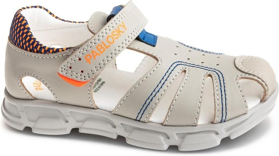 Kindersandalen van echt leer met klittenband en beschermneus