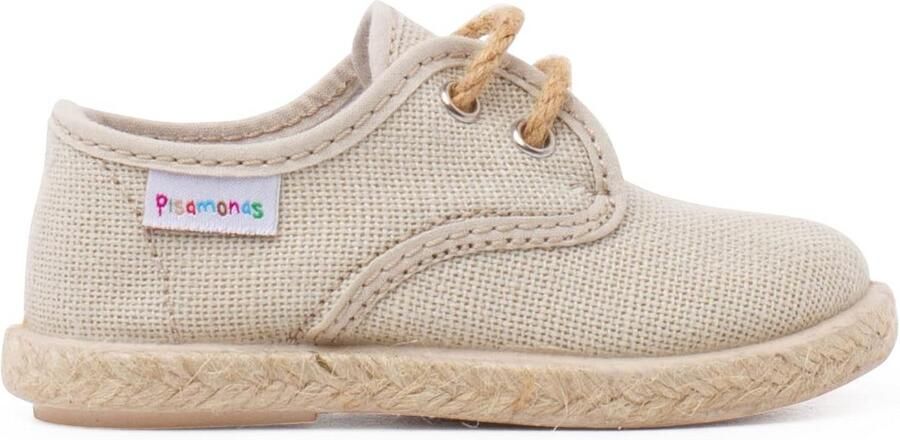 Kinderschoenen Linnen Sneakers met Veter en Jute Zool voor Zomer