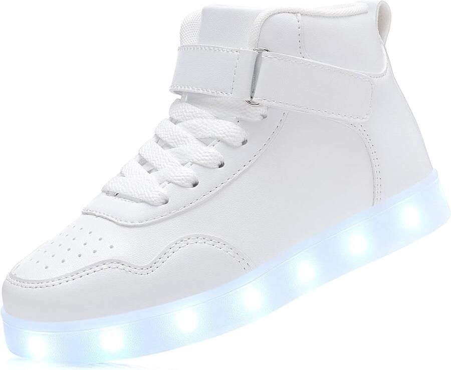 Kinderschoenen met LED Verlichting Hoog Model USB Oplaadbare Sneakers voor en