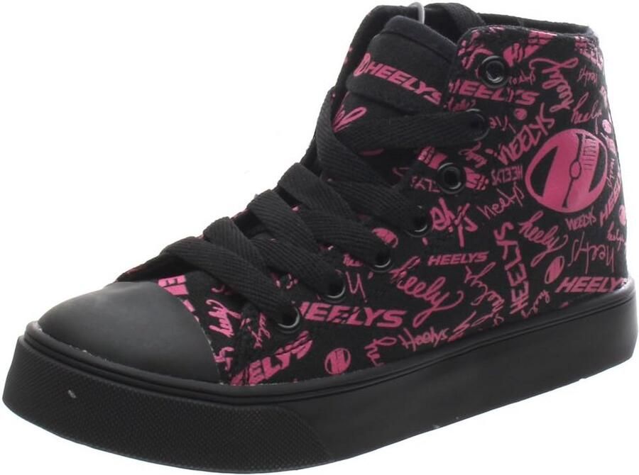 Kinderschoenen met Wielen Hoge Top Zwart Roze