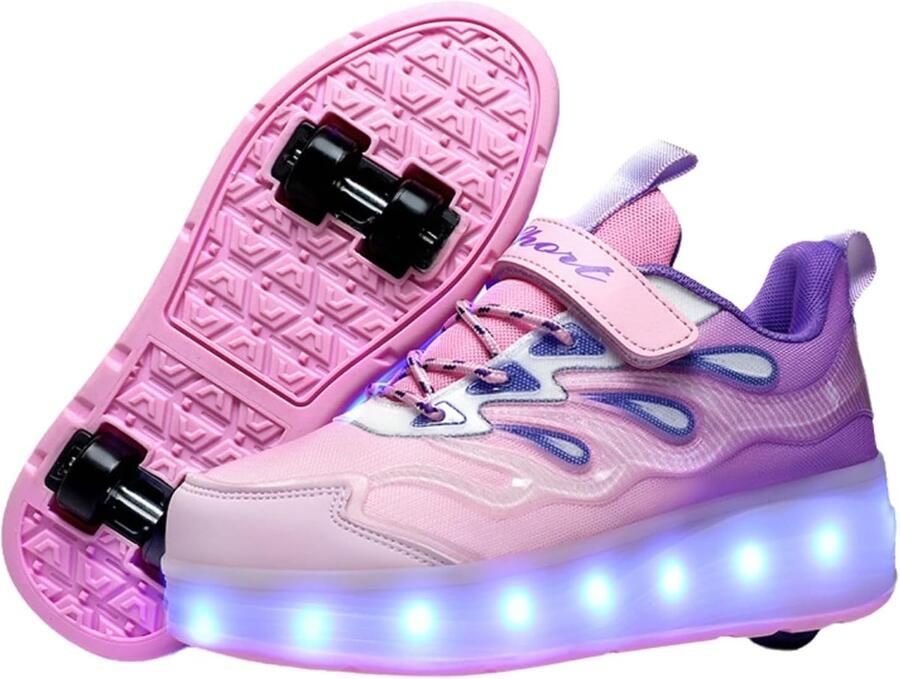 Kinderschoenen met wielen Oplaadbare trainers Actief spelen Oplichtende LED wielen Meerdere kleuren