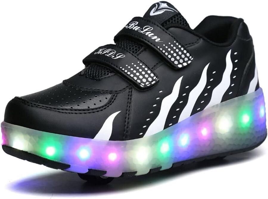 Kinderschoenen met Wieltjes 2-in-1: Sneakers met Ingebouwde Rolschaatsen en LED Lichtjes