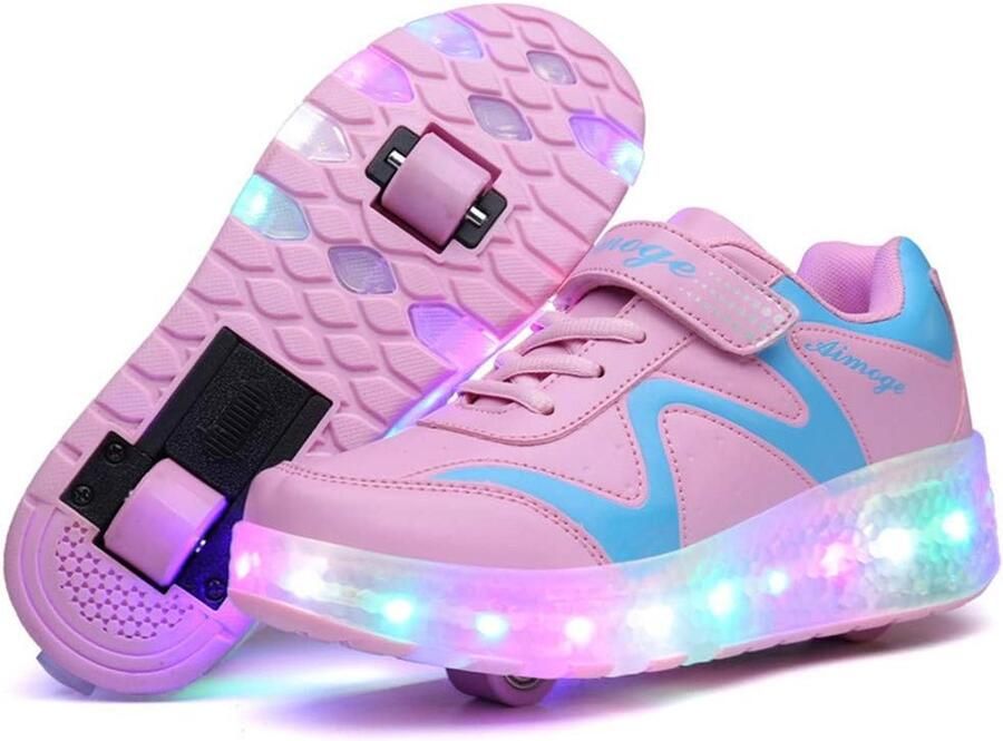 Kinderschoenen met Wieltjes: Oplaadbare LED Sneakers voor en