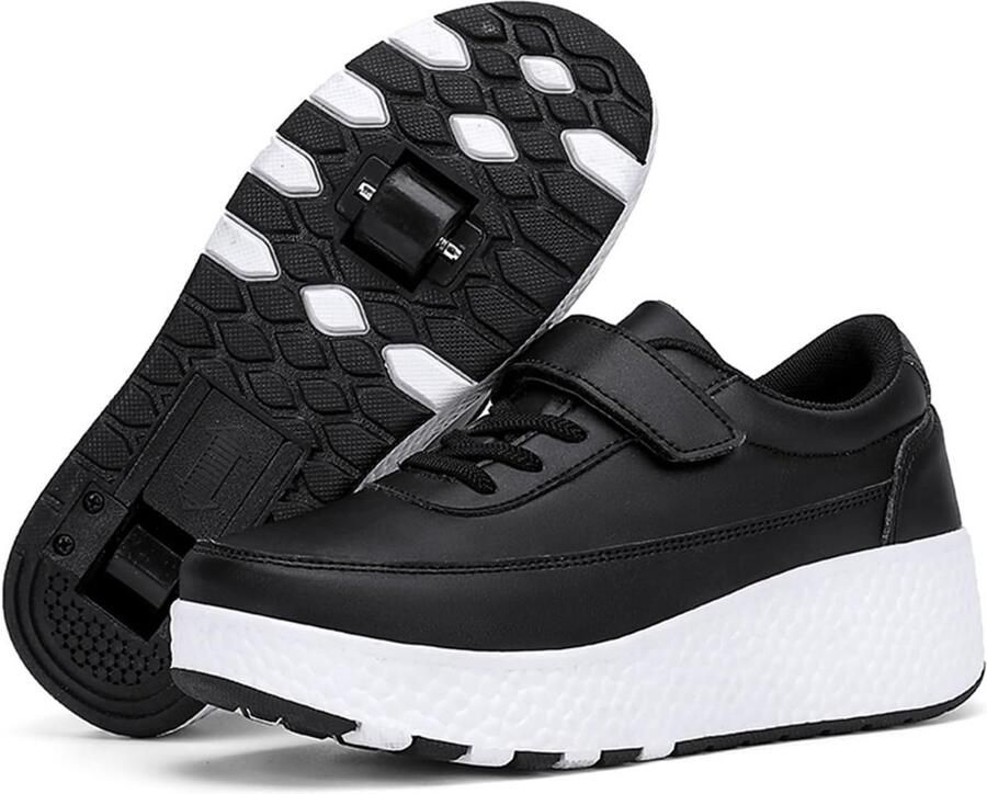 Kinderschoenen met Wieltjes Verstelbare Sneakers met Intrekbare Wielen en LED Licht