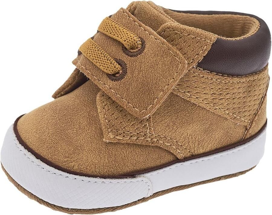 Kinderschoenen Veterloze Laarsjes met Klittenband Bruin Makkelijk Aan en Uit