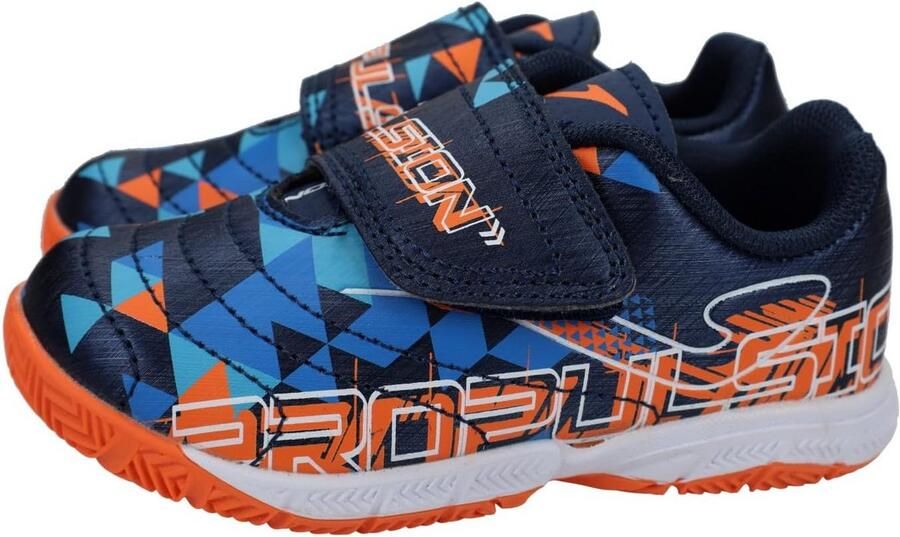 Kinderschoenen Zaalvoetbal Duurzame Sportschoenen Indoor Blauw