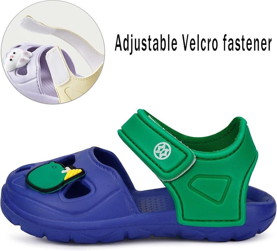 Kinderslippers Dinosaurussen Donkerblauwe Tuinschoenen Comfortabel en Antislip Ideaal voor Zomer en Waterplezier ShopVlot