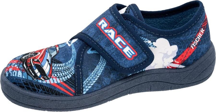 Blauwe jongensslippers met spin design