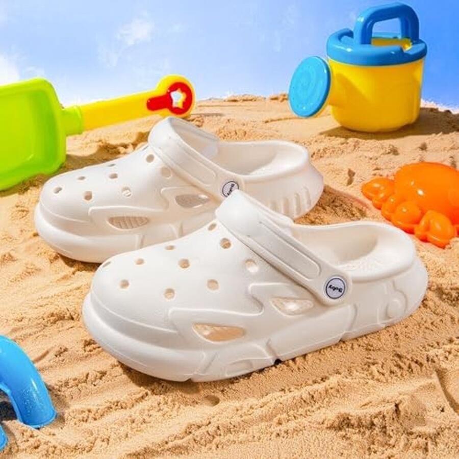 Kinderslippers Lichte Tuinschoenen met Slingback Beige