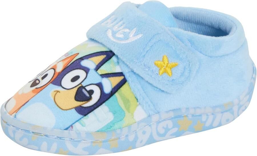 Kinderslofjes Blauw met Karakter Antislip & Comfortabel