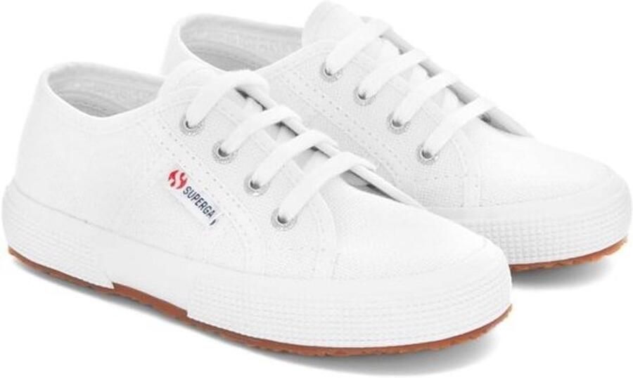 Kindersneakers Laag Wit Katoen Canvas Comfortabele Zomerschoen
