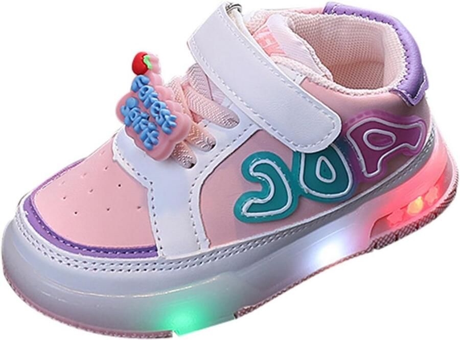 Kindersneakers meisje 30 gymschoenen antislip lichte platte peuterschoenen eerste loopschoenen zacht leer comfortabel binnen buiten gebruik