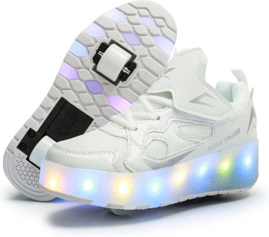 Kindersneakers met 2 Wielen en Lichtgevende USB Oplaadbare Zool