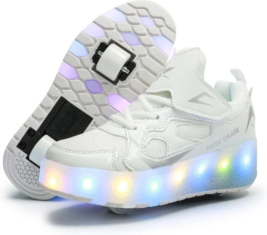 Kindersneakers met Verborgen Wielen en Lichtgevende USB Oplaadbare Zolen