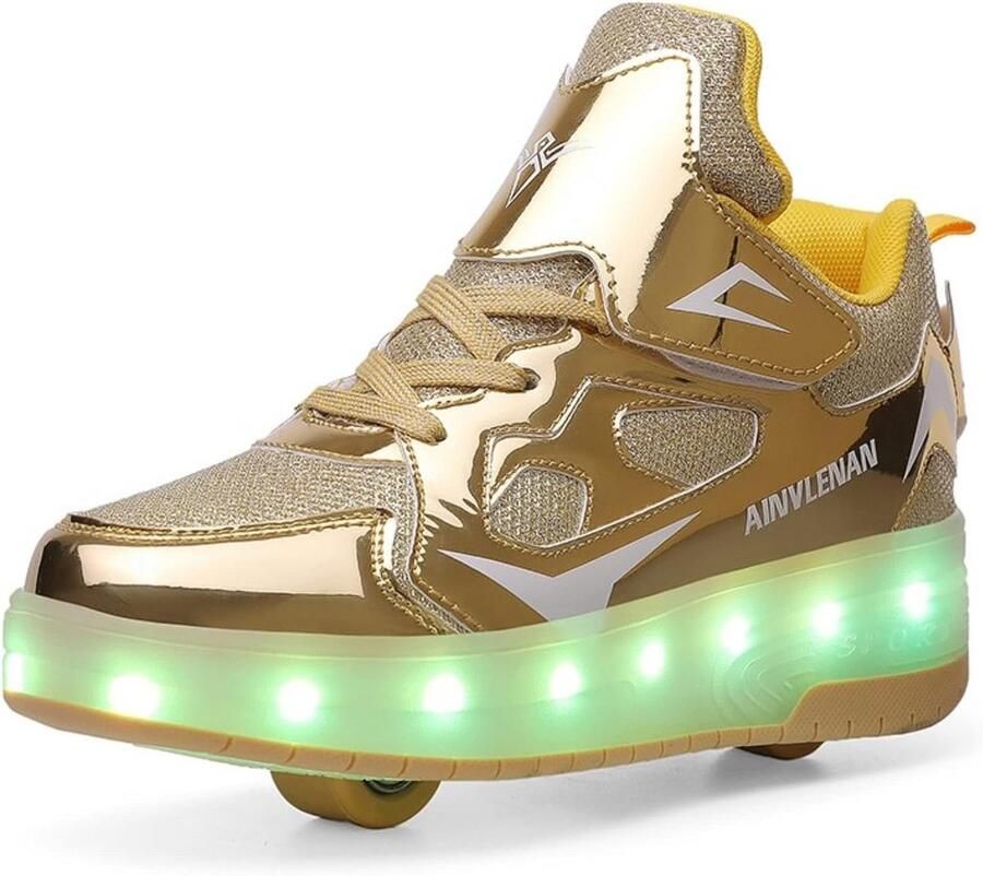 Kindersneakers met Wielen en Licht USB Oplaadbaar voor en