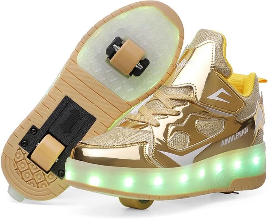Kindersneakers met Wieltjes en LED Verlichting voor en