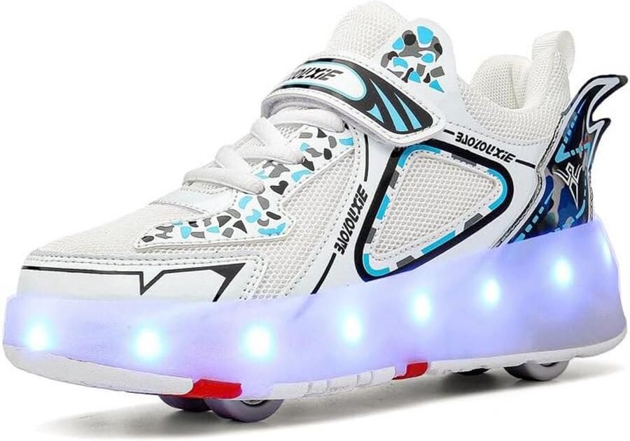 Kindersneakers met Wieltjes Verstelbaar Licht en USB Oplaadbaar Sneakers voor en
