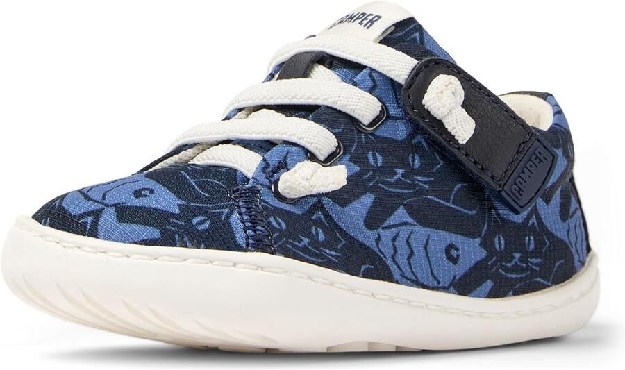 Kindersneakers Peuterschoenen Eerste Stapjes Gemaakt van gerecyclede materialen Blauw Wit