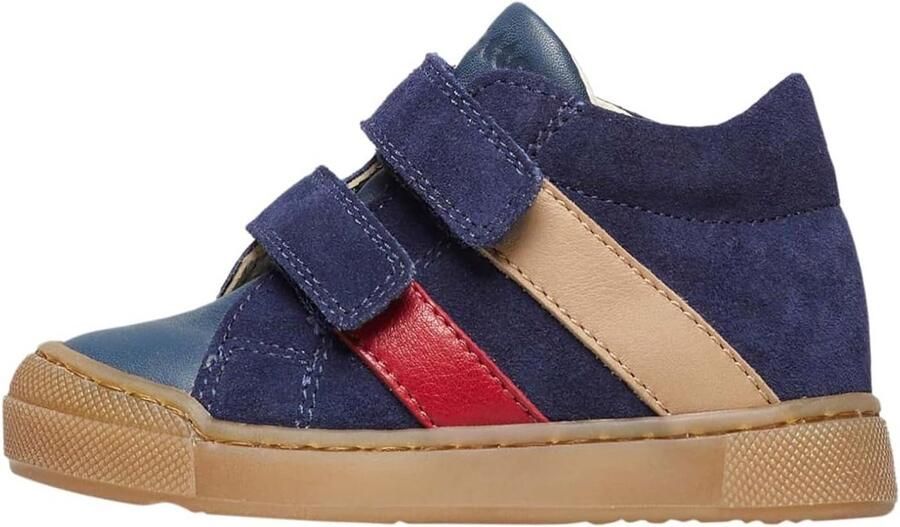 Kindersneakers voor jongens met dubbele klittenbandsluiting en stevige zool