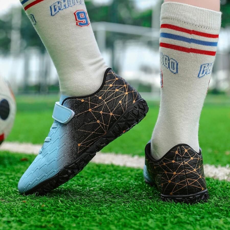 Kindervoetbalschoenen met Lage Noppen voor Kunstgras en Binnen Antislip Trainingsschoenen