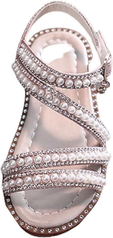 Meisjes Sandalen Zomer Platte Antislip Strandschoenen met Pailletten en Strass