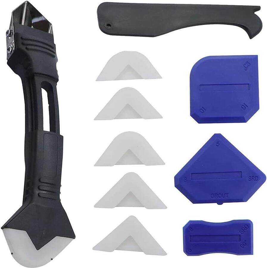 Kit voor kit 3 in 1 siliconenkit voor kit met 5 vervangbare siliconenpads kitverwijderaar Afwerkingstool voor gootsteenverbinding