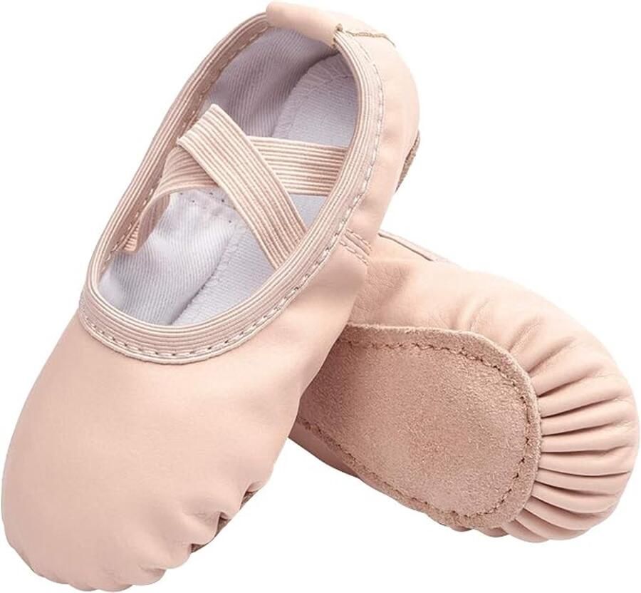 Klassieke Balletdansschoenen voor Vrouwen Bovenwerk van Soepel PU-Leder met Ademende Katoenen Binnenzool & Stevige Leren Buitenzool Veelzijdig Draagbaar bij Ballettraining Yogasessies Vrijetijdskleding & Dagelijkse Uitstapjes
