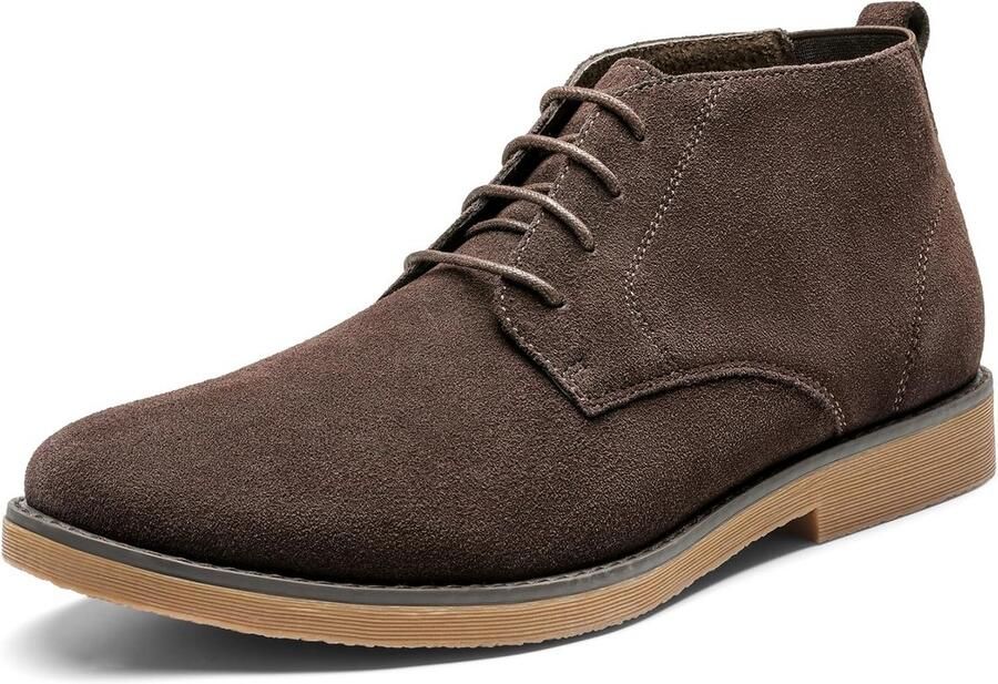 Heren Enkellaarzen Suède Casual Chukka Stijl Leren Veterlaarzen