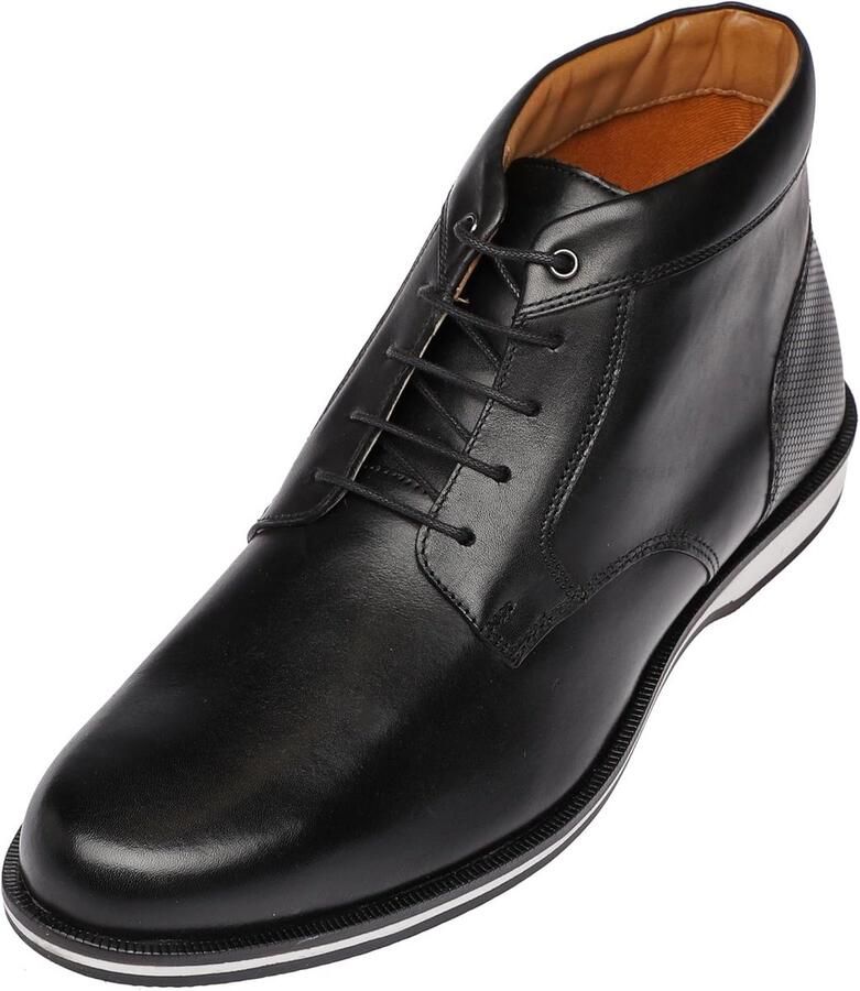 Klassieke Heren Boot van Hoogwaardig Leer in Running Shoe Stijl