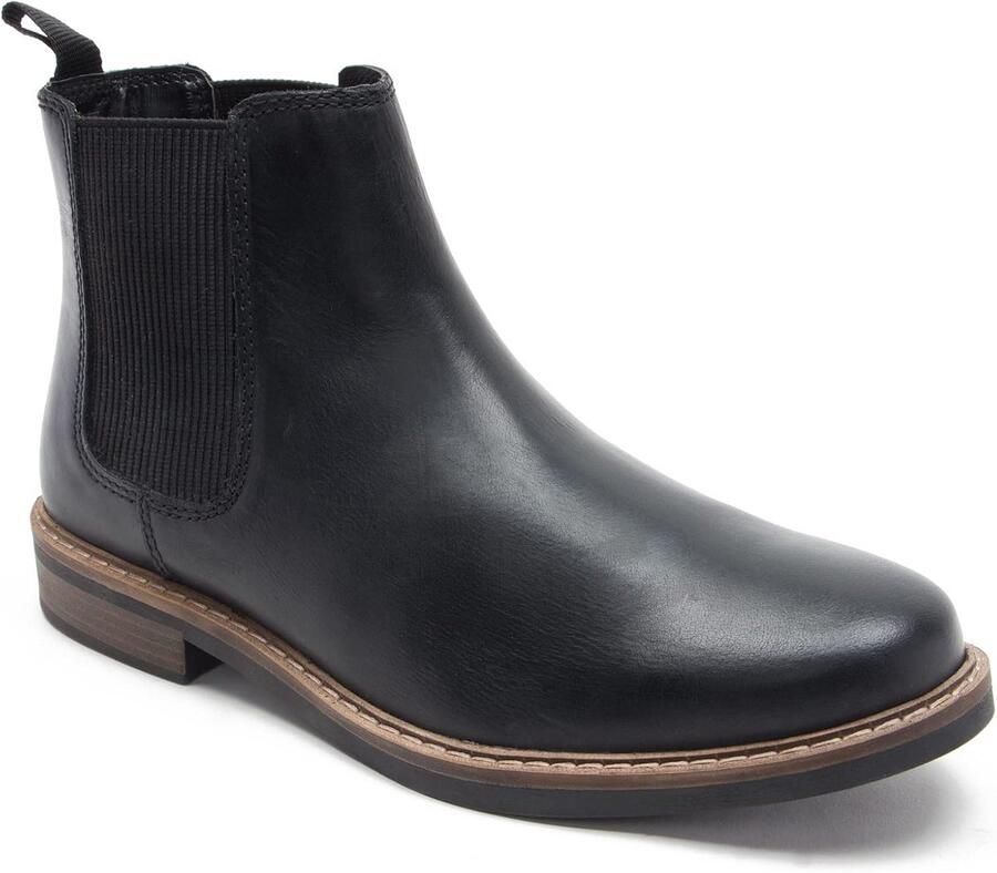 Klassieke Leren Chelsea Boots voor Heren met Elastische Zijpand