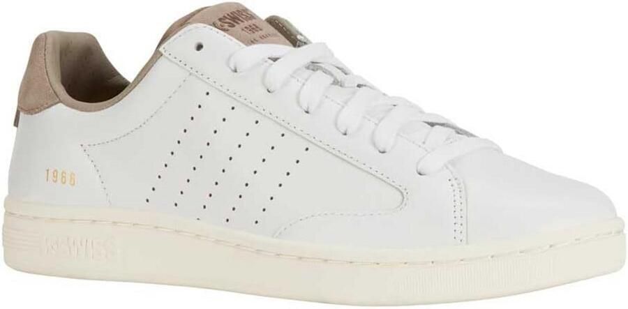 Klassieke heren sneaker van leer met strepen