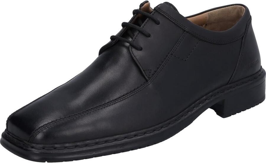 Klassieke Herenschoen Leer Met Uitneembaar Voetbed Comfortabele Veterschoen