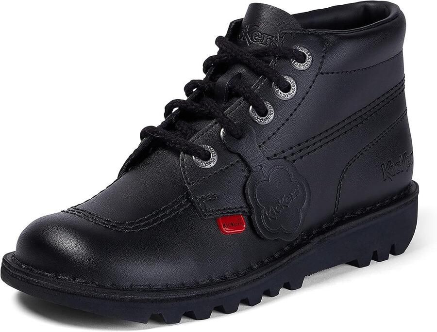 Klassieke Kinder Enkellaarsjes Zwart Duurzaam Comfortabel