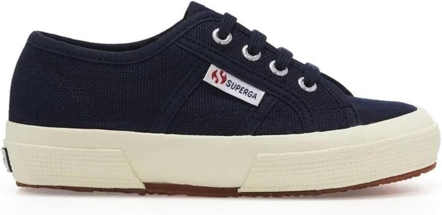 Klassieke Lage Kindersneakers van Canvas met Rubberen Zool Blauw