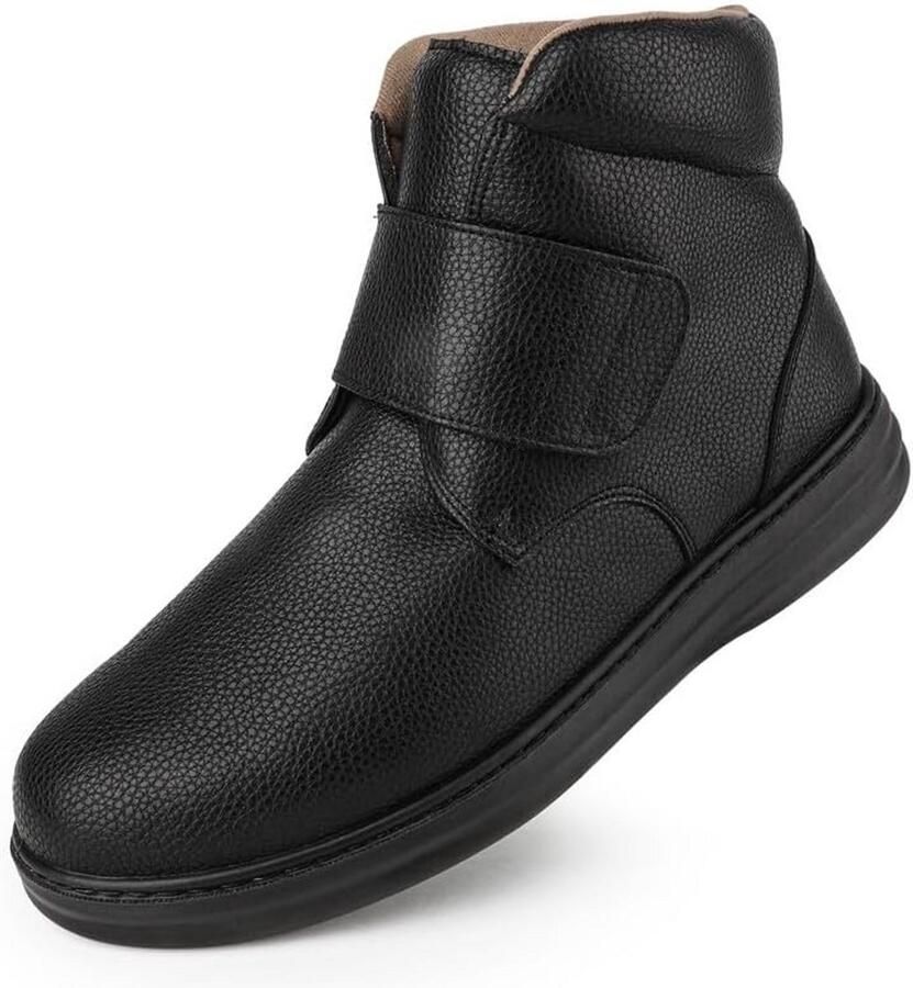 Klassieke Leren Enkellaarzen voor Heren met Ademend Voetbed en Brede Pasvorm