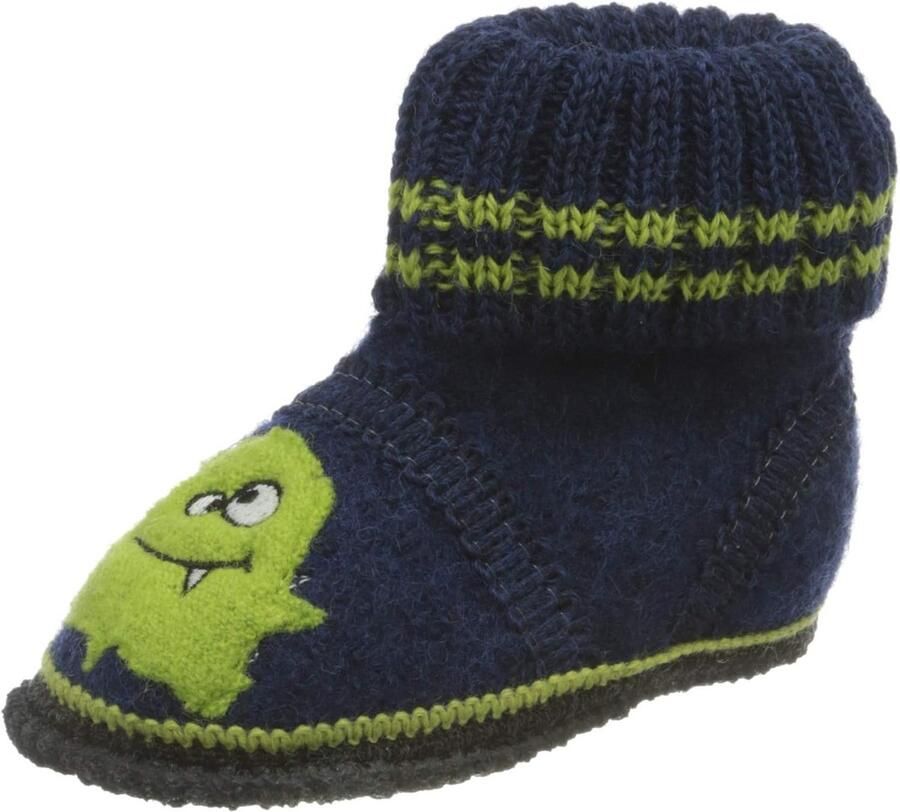 Klassieke platte jongens sloffen van 100% pure scheerwol