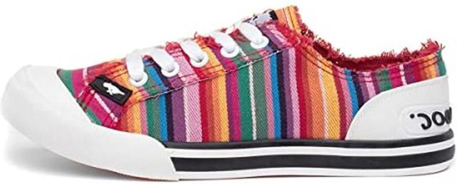 Kleurrijke Gestreepte Dames Sneakers