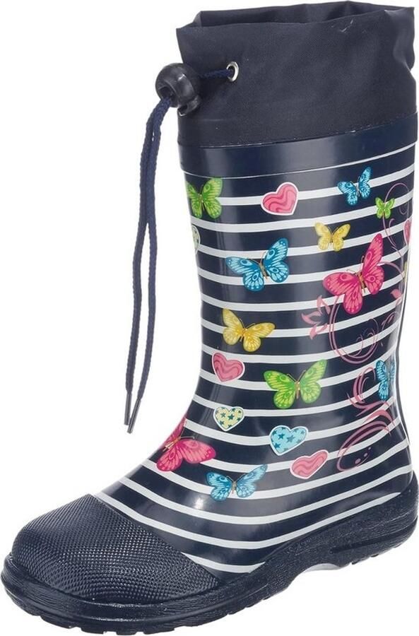 Meisjes Rubber Laarzen Waterdicht Regenlaarzen met Vlinders en Antislipzool