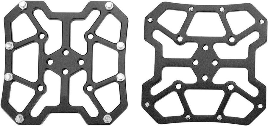 Klikpedaaladapter Fiets Pedaalplatform Conversie Vrijetijdsritten Maken Aluminiumlegering Constructie 9 x Zwart