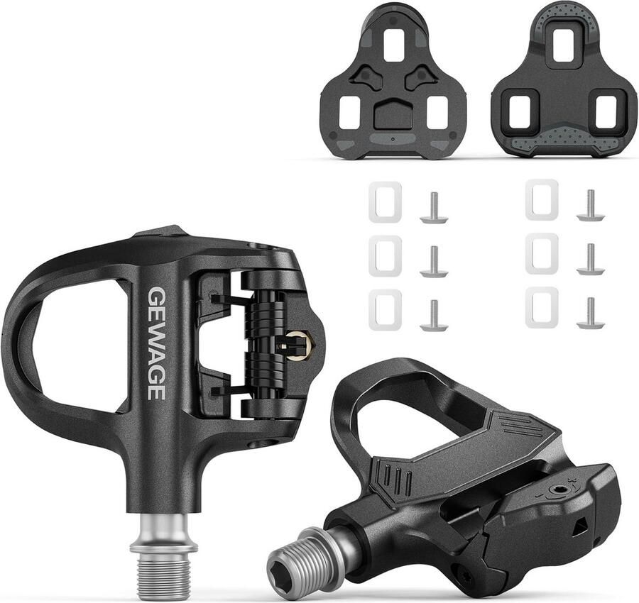 Klikpedalen Racefiets met Verstelbare Spanning Compatibel met Look Keo Systeem Inclusief Cleats