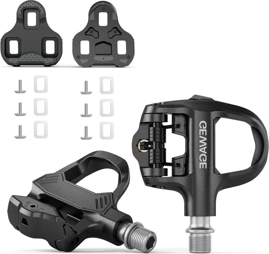 Klikpedalen Racefiets Wegfiets Pedalen Fietsen Verstelbare Spanning 10.3x8.7x Zwart