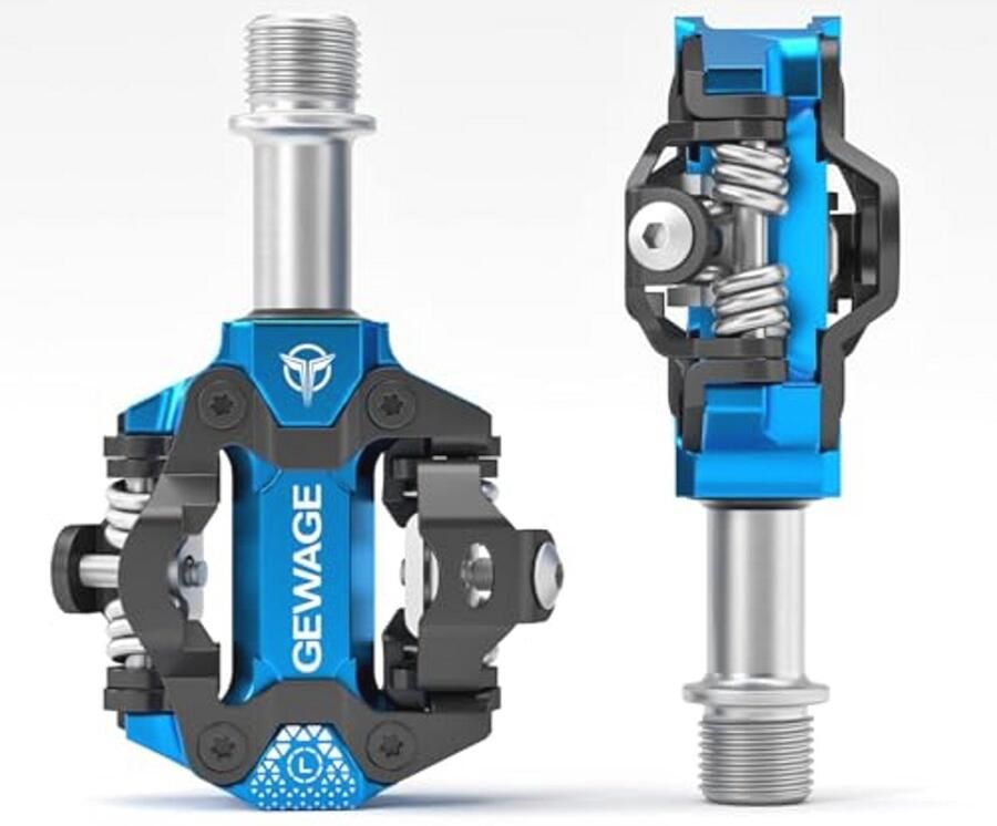 Klikpedalen voor Mountainbikes CNC Geproduceerd Dubbelzijdig SPD Systeem Verstelbare Hardheid