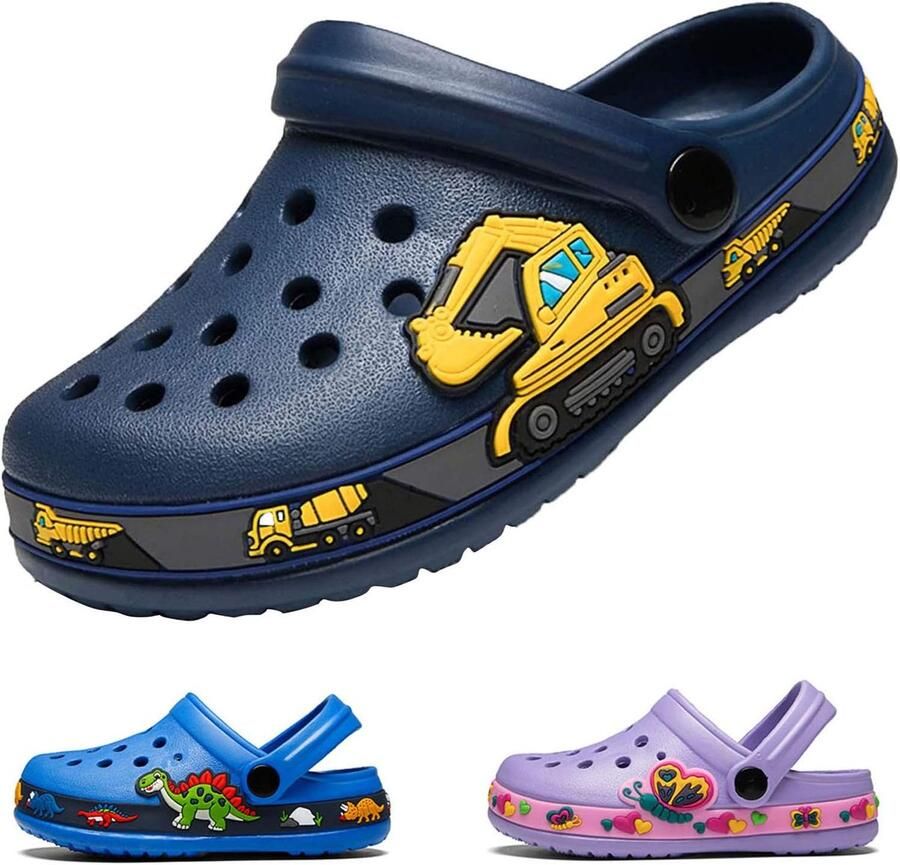 Klompen voor kinderen sandalen strandschoenen voor in de tuin EVA-clogs voor en Paarse vlinder