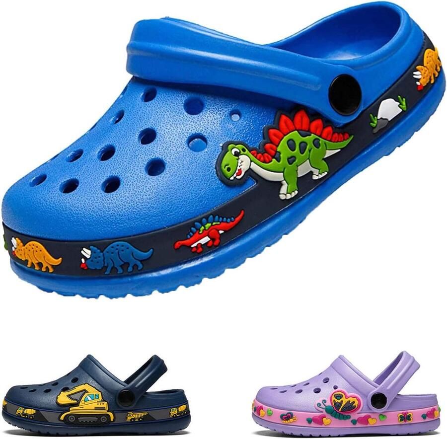 Klompen voor kinderen sandalen strandschoenen voor in de tuin EVA-clogs voor en Paarse vlinder