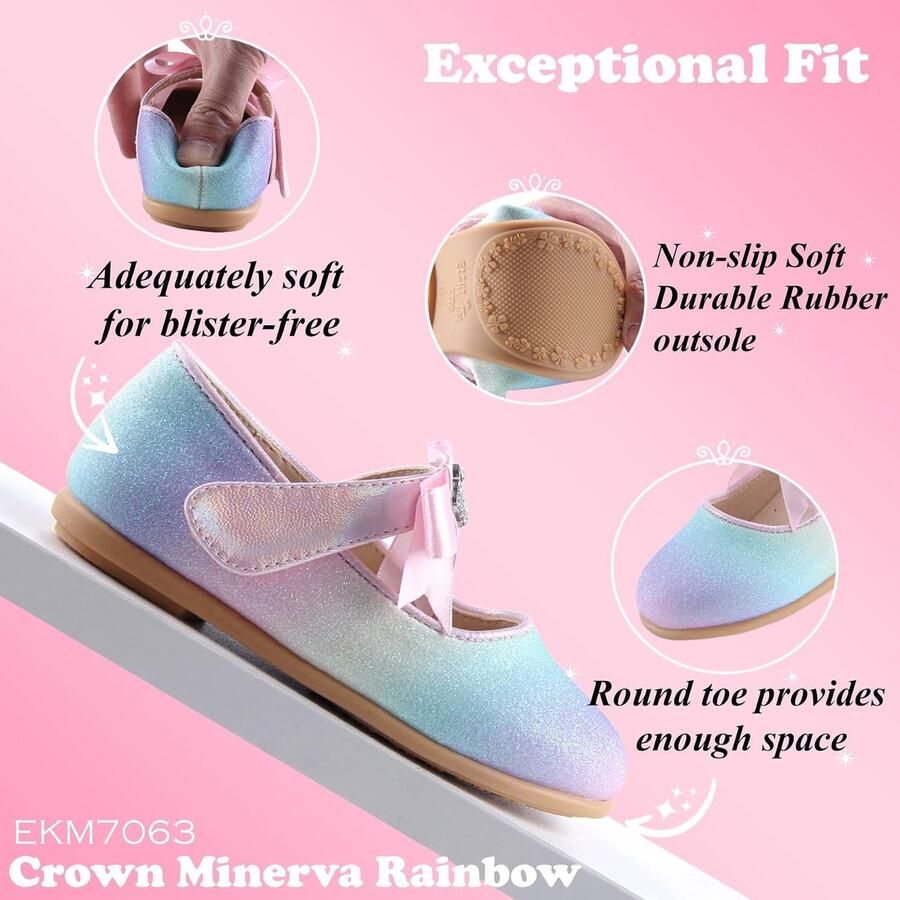KM Peuter Meisjes Jurk Schoenen Mary Jane Flats Prinses Trouwschoenen Ballet Flats