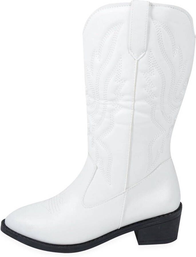 Kniehoge Cowgirl laarzen voor vrouwen comfortabel en modieus met geborduurde details zwart Western stijl