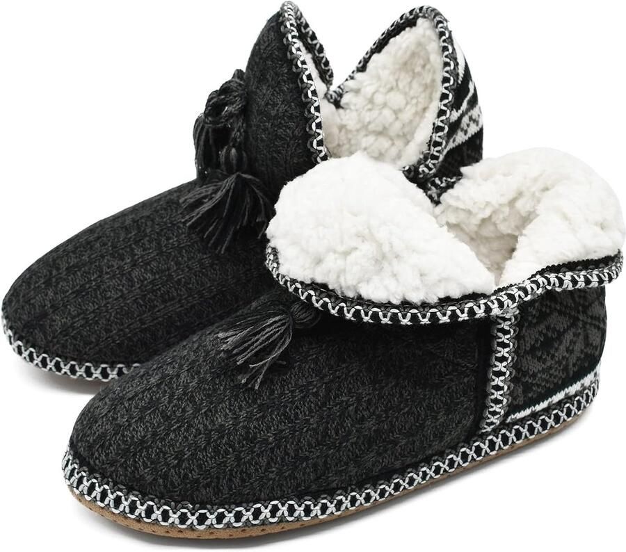 Knuffelige pantoffels voor dames hoogwaardig warm binnengevulde huislaarzen antislip huttenschoenen voor winter
