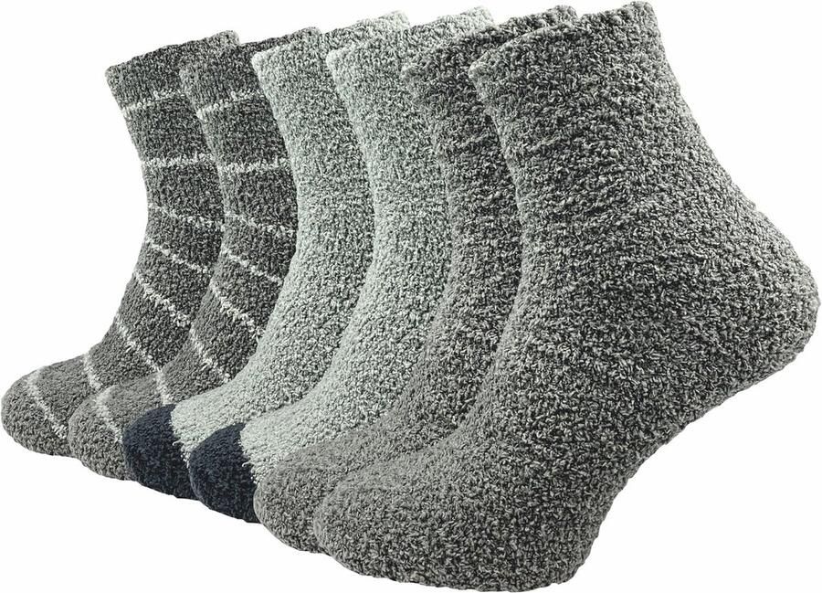 Knuffelsokken voor dames 6 paar zachte en pluizige huissokken wintersokken warme bedsokken slaapsokken pluche sokken