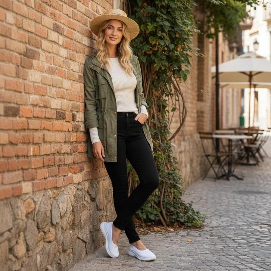 Konhill Dames Slip-On Sneakers Lichte & Ademende Mesh Schoenen met Flexibele Zool Ultiem Comfort voor Wandelen Kantoor en Dagelijks Gebruik