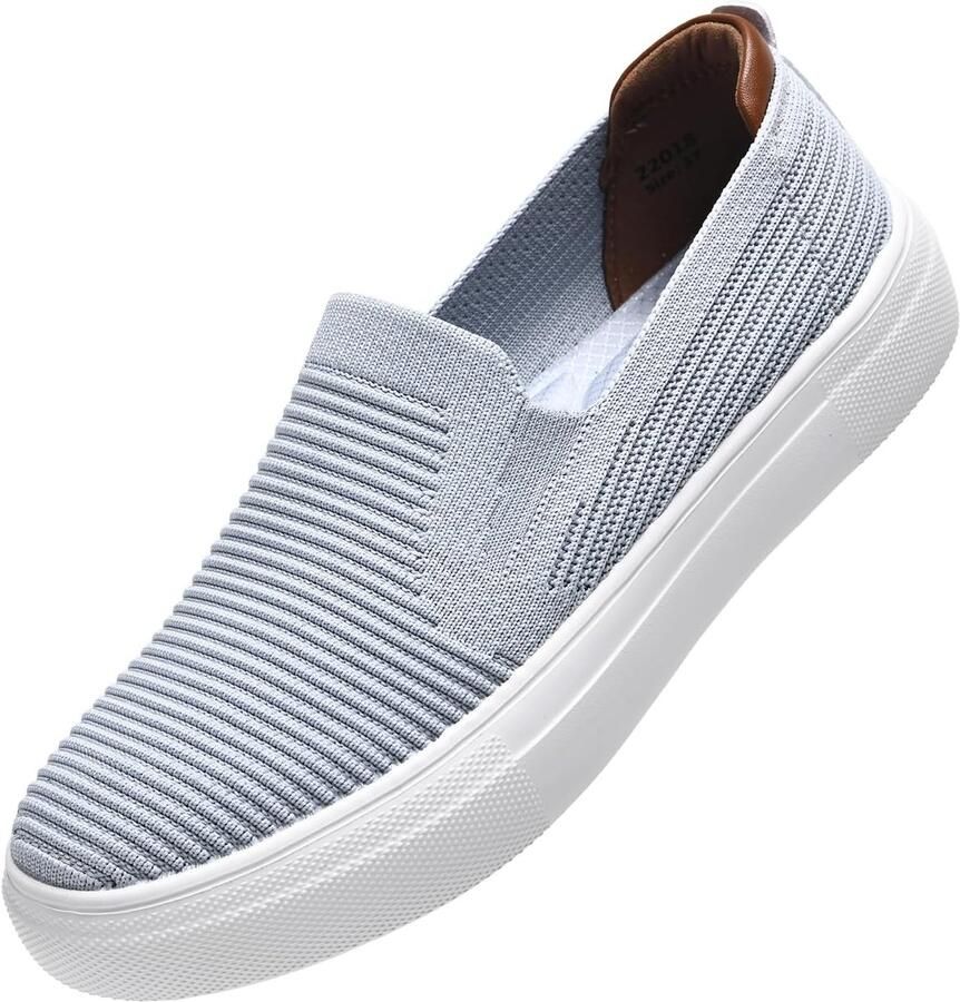 Konhill Dames Slip-on Sportschoenen Ademend & Lichtgewicht Geheugenschuimzool Voor Fitness Wandelen en Alledag